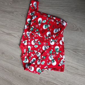 The Children's Place sz small (5/6) pajama set winter snowman